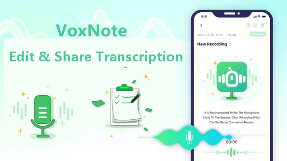 voxnote edit share transcription
