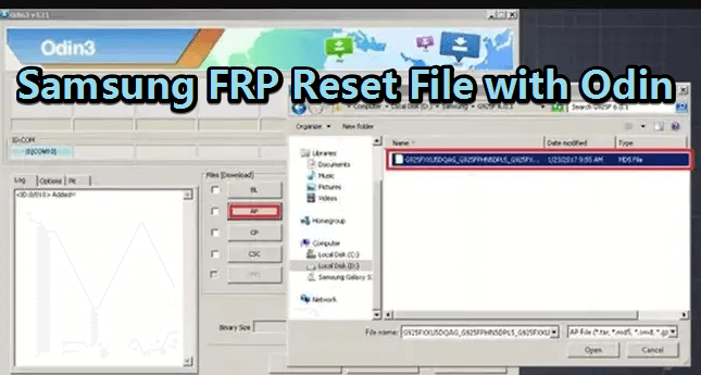 Samsung FRP reset file with odin