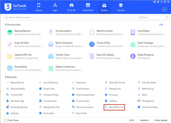 3utools skip mdm lock