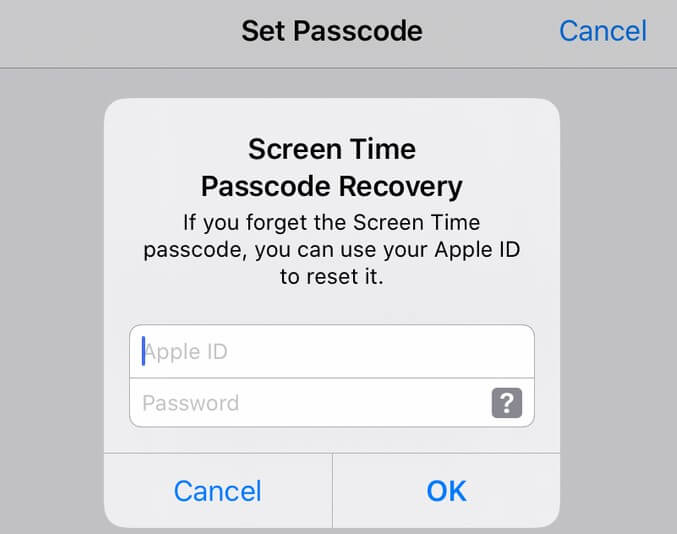 bypass screen time passcode