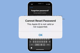 cannot change apple id for password