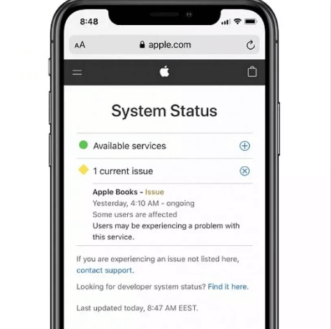 check apple system status 
