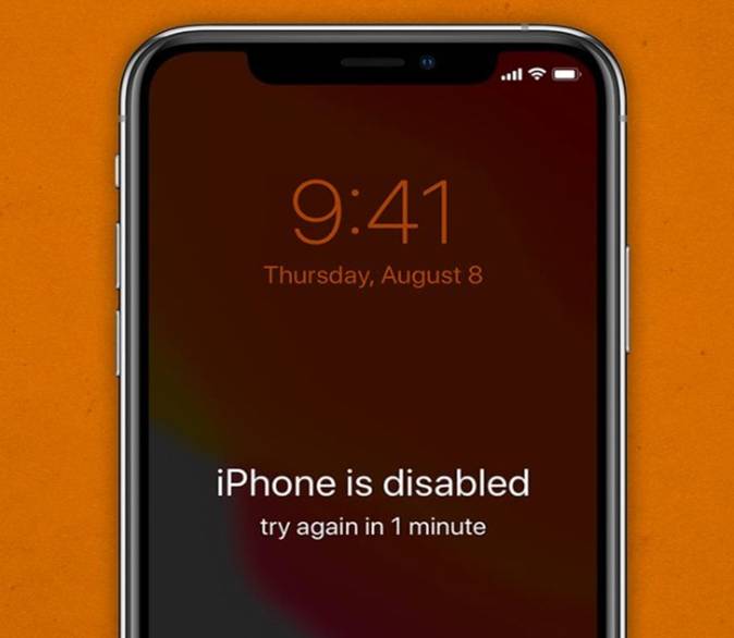 how to unlock disabled iphone