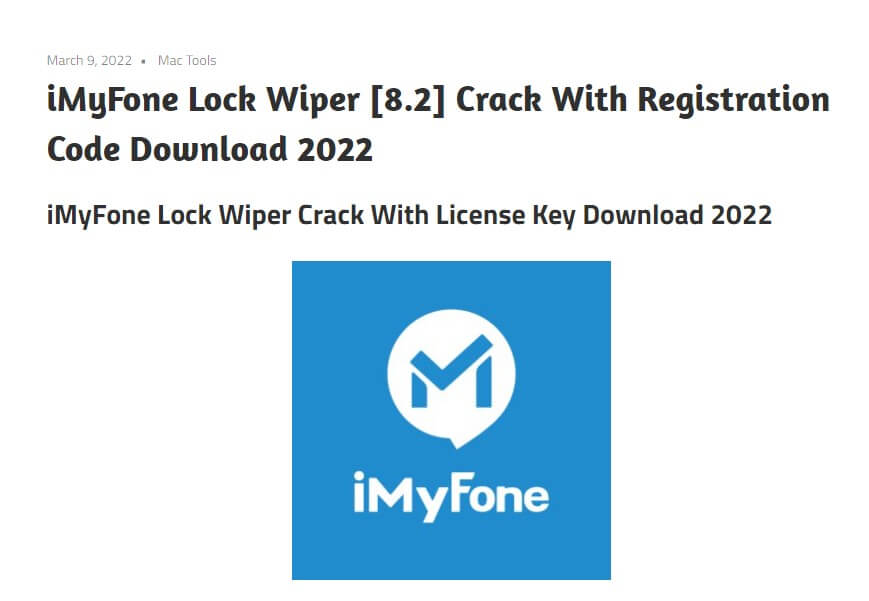 imyfone lockwiper registration code free download