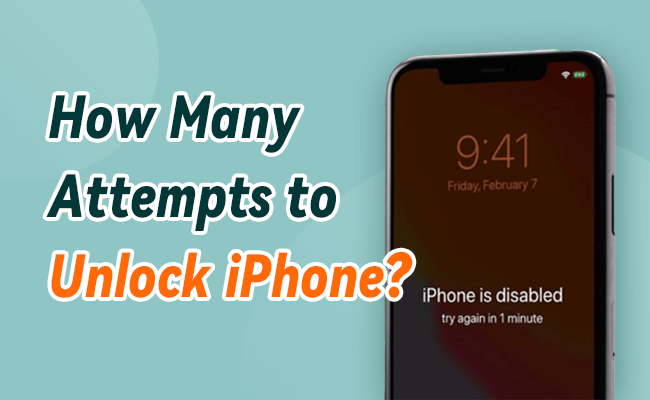 how many attempts to unlock iPhone
