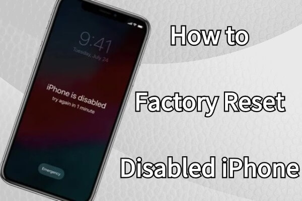 how to factory reset disabled iphone