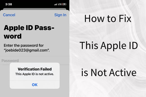 how to fix this apple id is not active