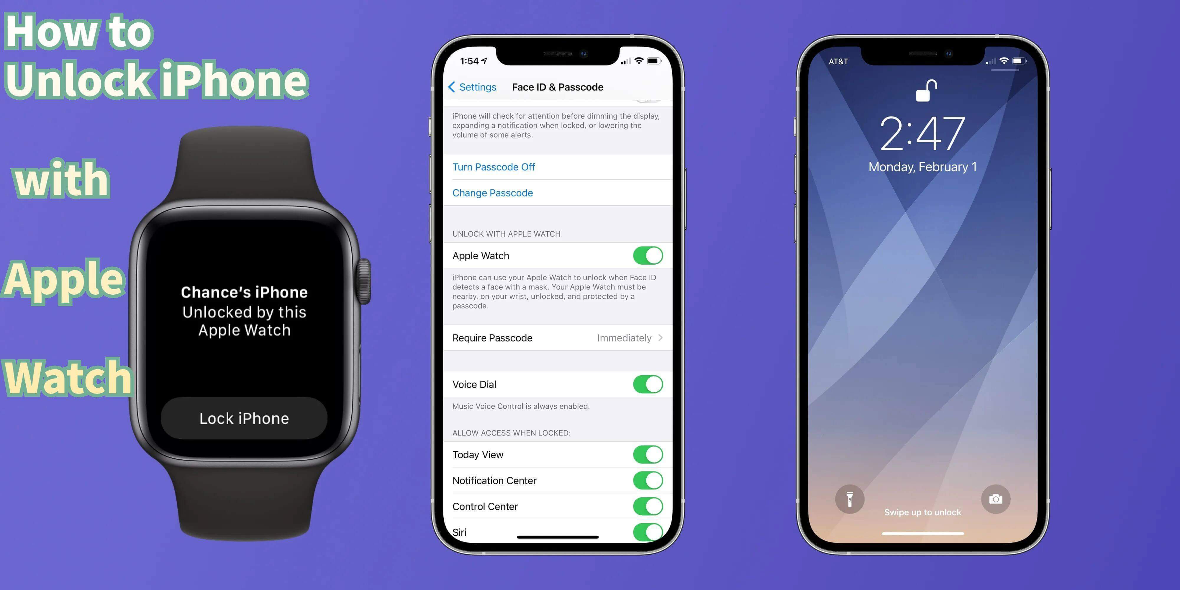 how to unlock iphone with apple watch