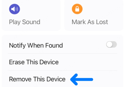 icloud remove this device