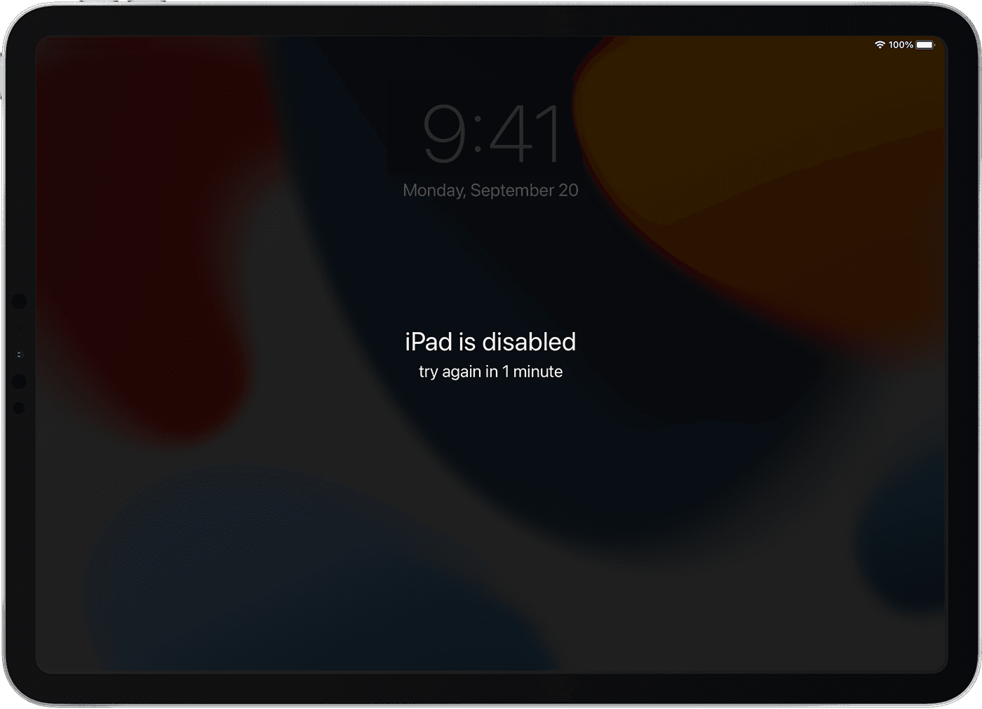 ipad is disabled try again in 1 minute