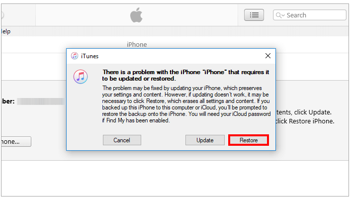 itunes restore