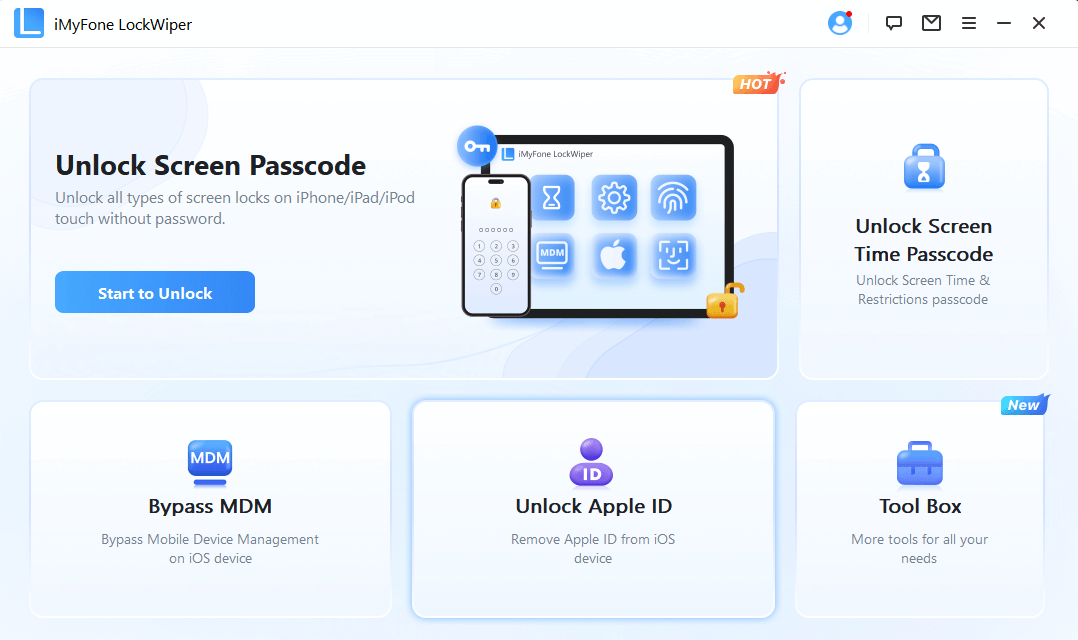 unlock iphone passcode without losing data via lockwiper unlock screen mode
