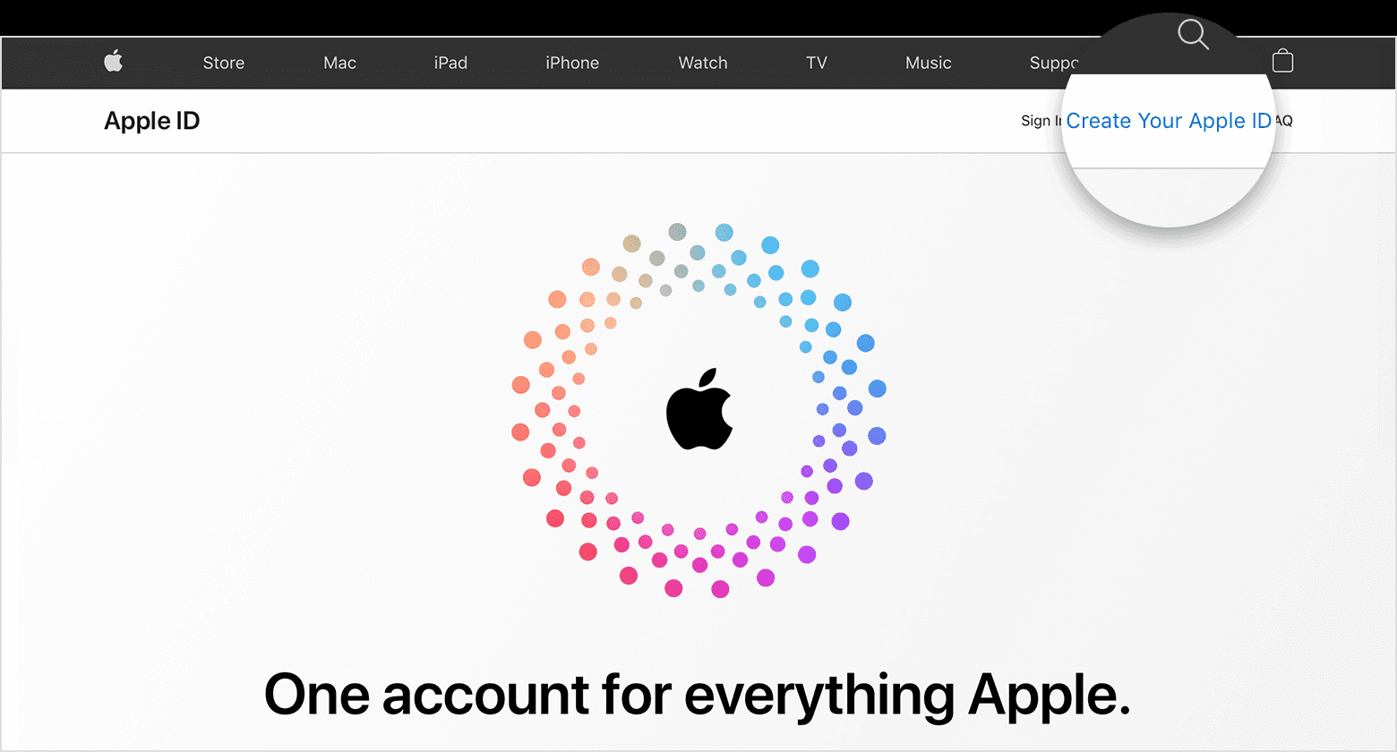 create new apple id account on office website