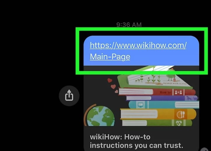 Access Safari by tapping on links within other applications