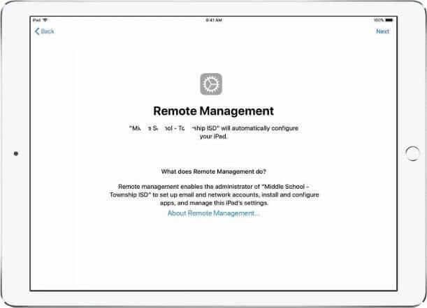 remove remote management lock message on iphone/ipad