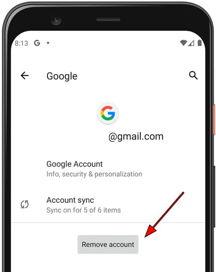 account action required problem solved via remove google account