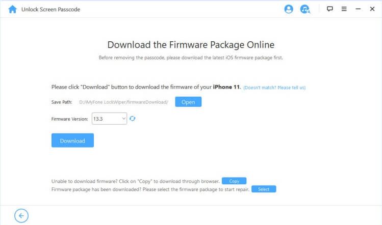 download firmware package