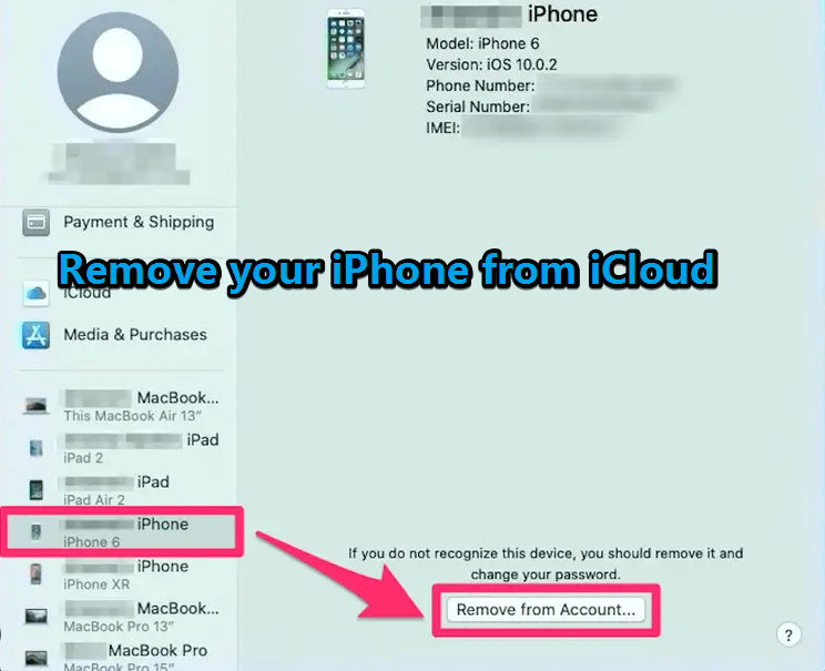 remove iPhone from iCloud