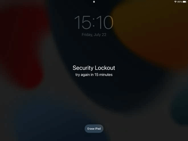 how to unlock ipad passcode without computer via security lockout screen