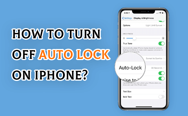 turn off auto lock on iPhone