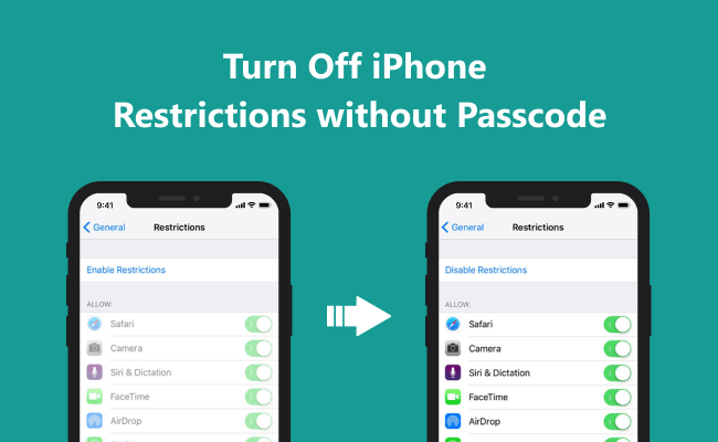 how to turn off restrictions on iphone without password