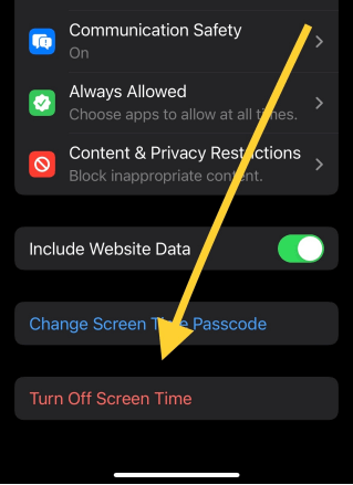 turn off screen time t fix iphone screen time not working