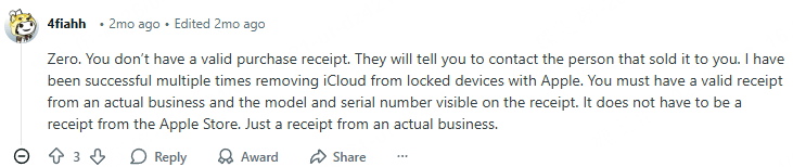unlock activation lock from reddit experience