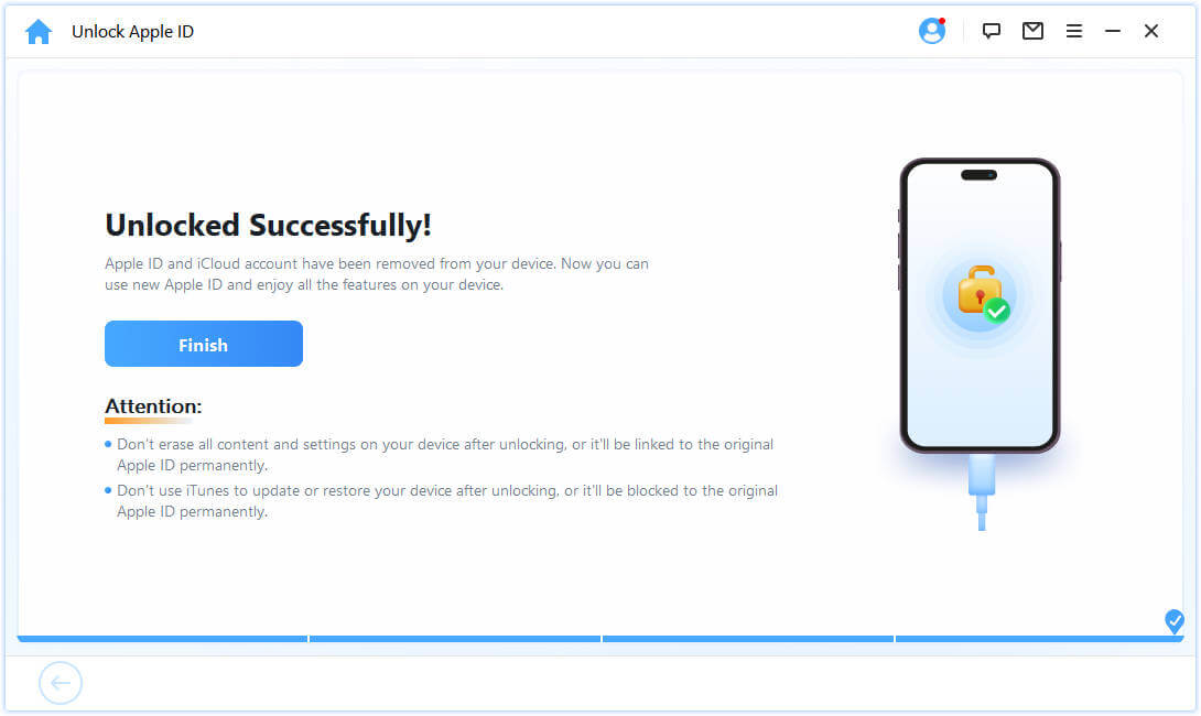 sign out of icloud process finished successfully