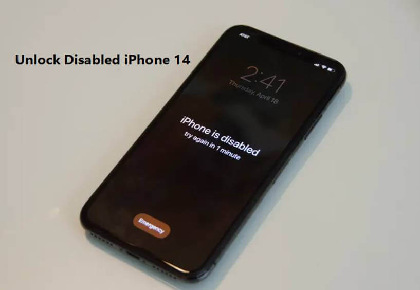 unlock disabled iphone 14