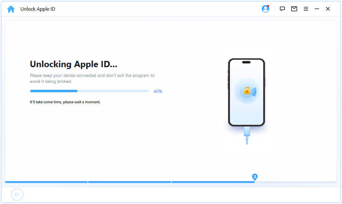 start to unlock apple id