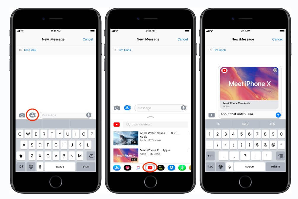 use imessage to watch youtube