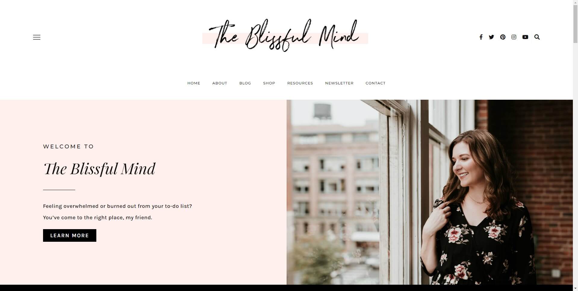 blog example- The Blissful Mind