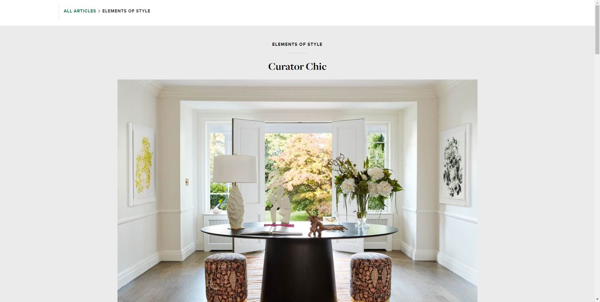 blog example- The Chic Curator