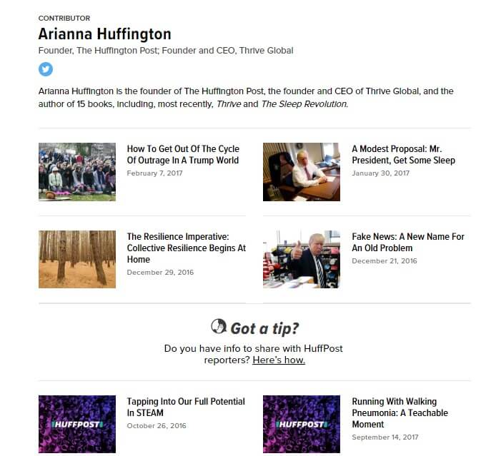 alt=blog example- the Huffington Post