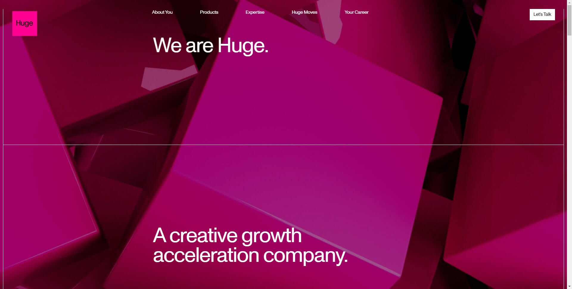 digital marketing website design agency- Huge