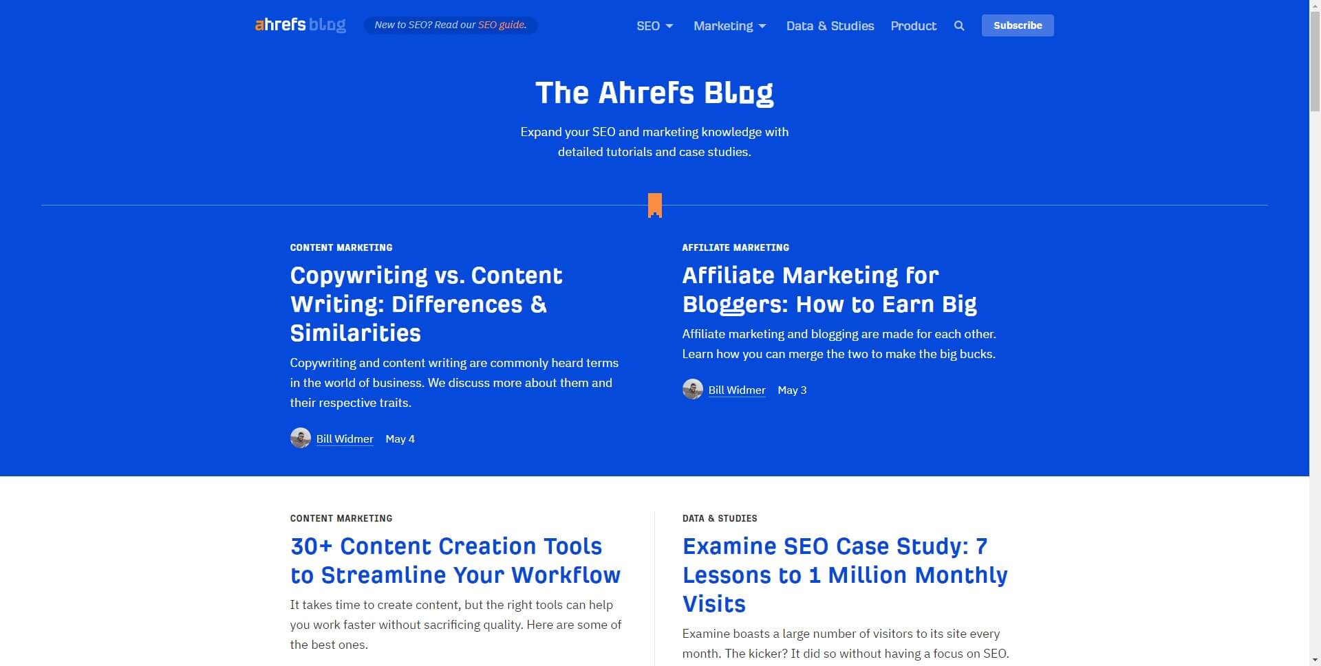marketing blog- Ahrefs Blog