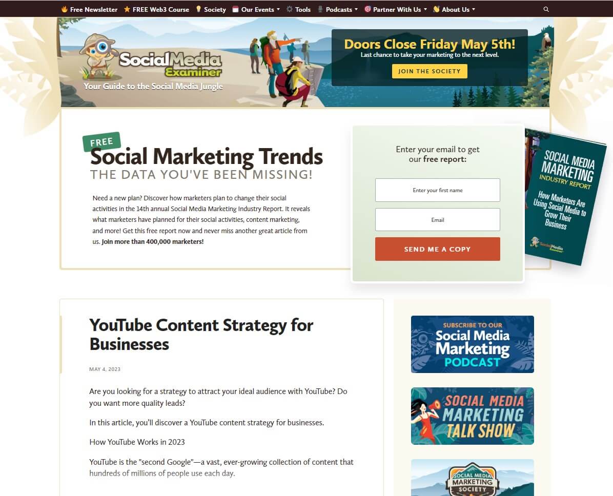marketing blog- Social Media Examiner