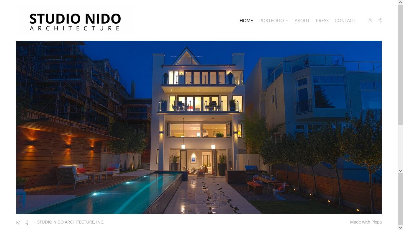 Minimalist Website Design - Studio Nido