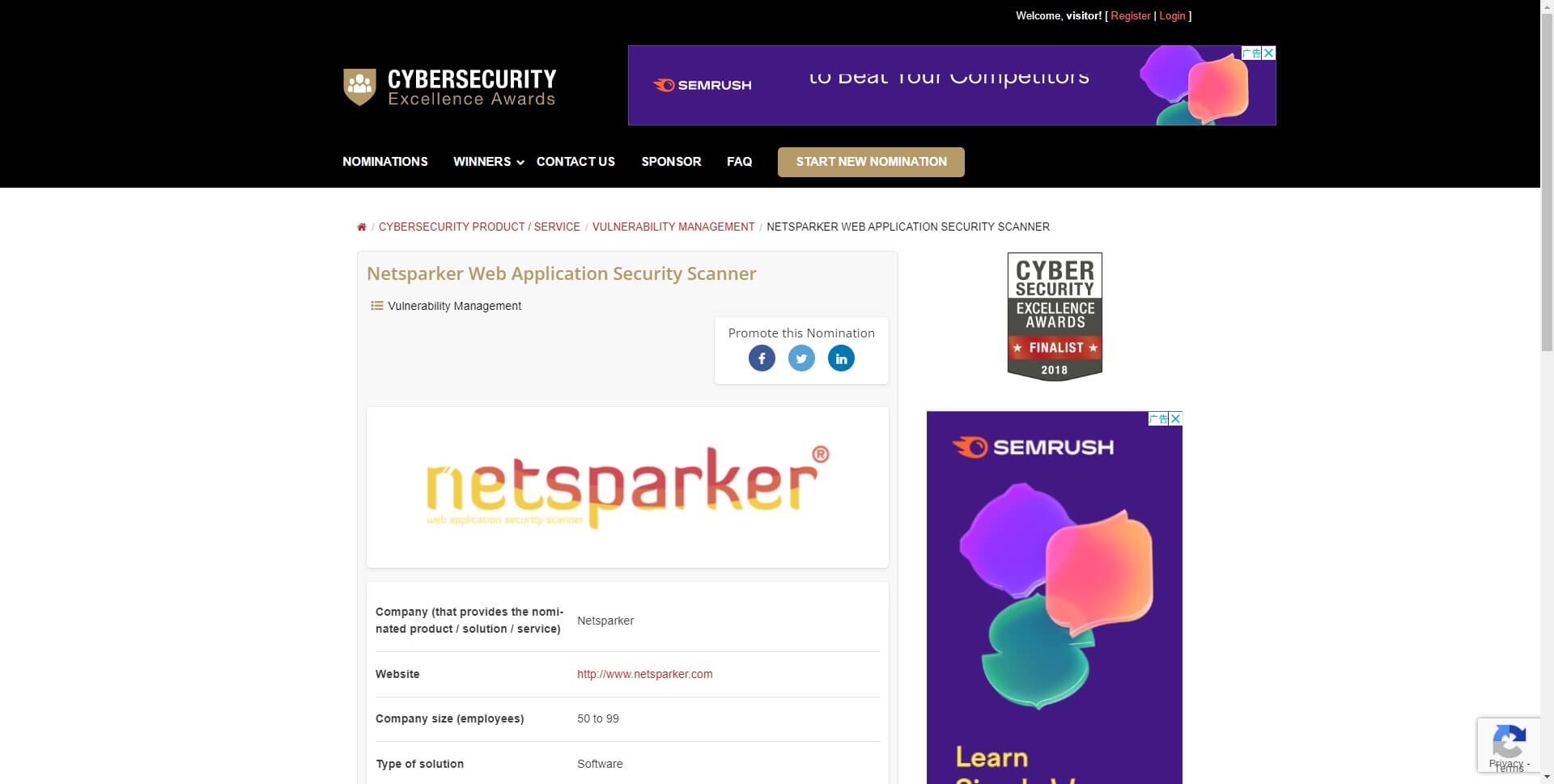 tool to improve website security- Netsparker