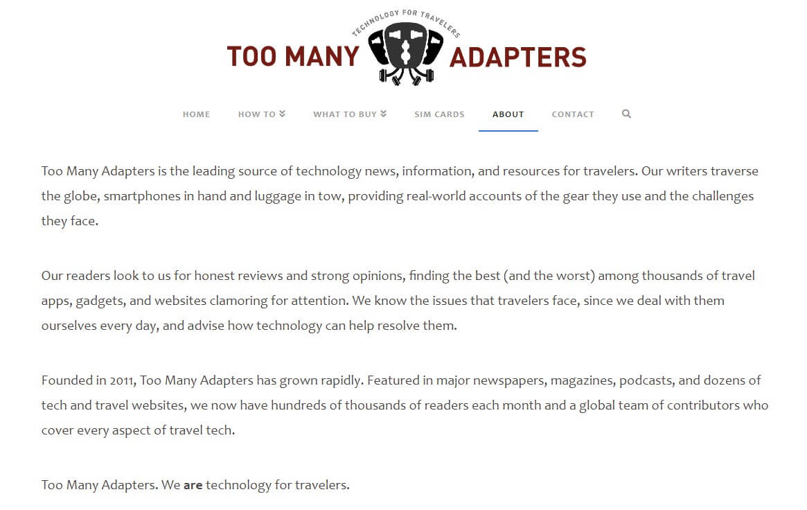 Travel Blogger - Too Many Adapters