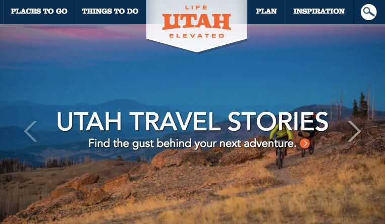 Travel website design template - utah life elevated