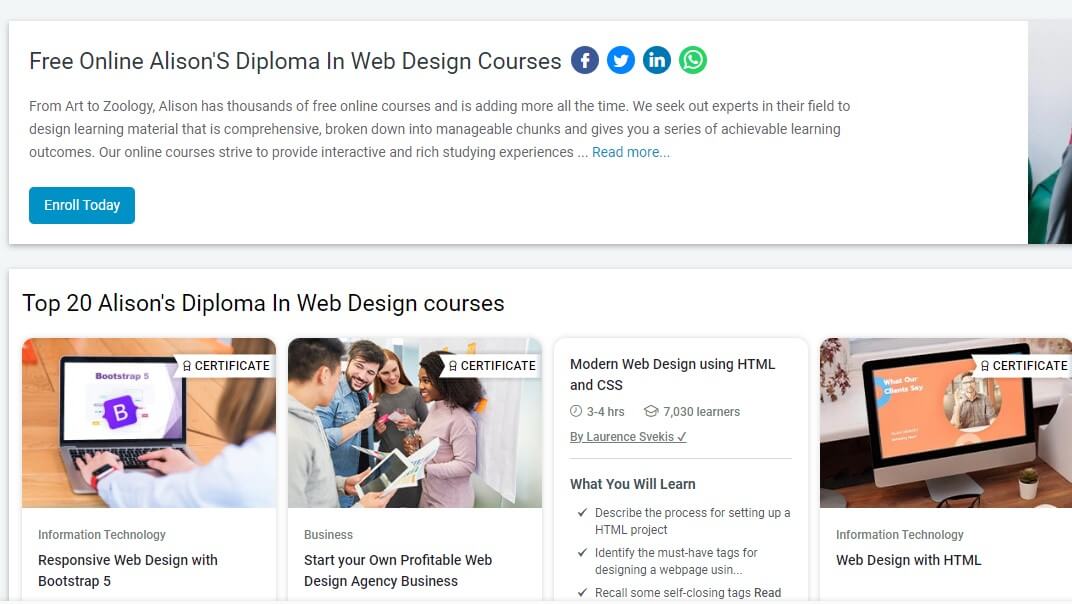 web- design course- Alison Diploma in Web Design