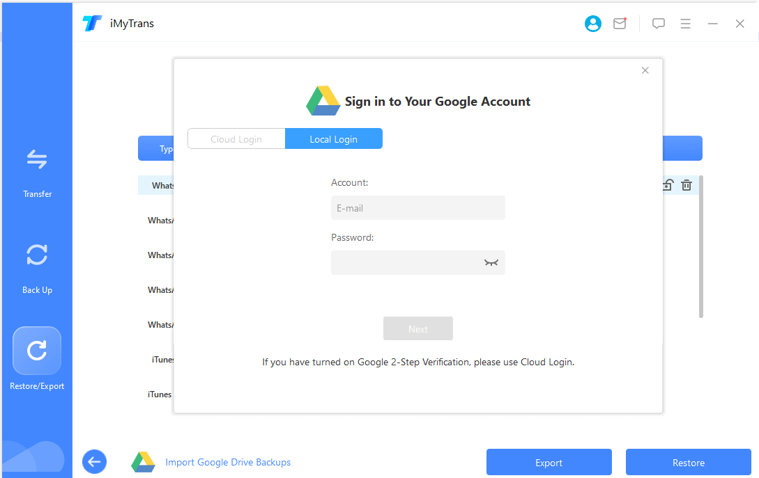 sign in google drive account