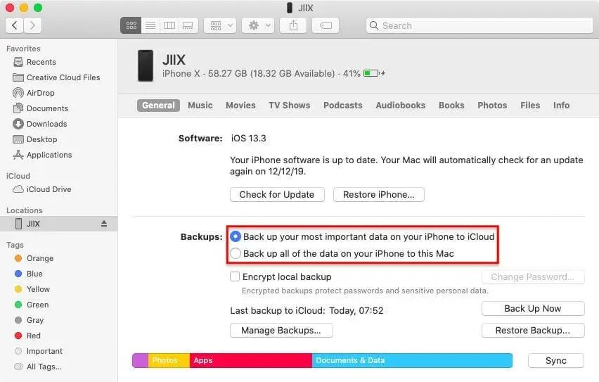 backup icloud to mac 1