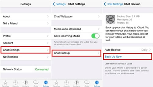 backup iphone chats to cloud