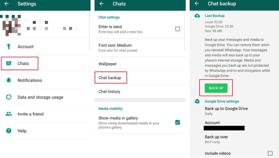 back up whatsapp on xiaomi