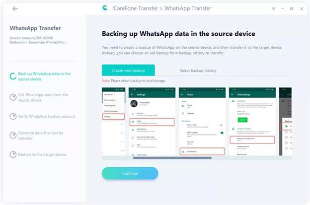 backup your WhatsApp data