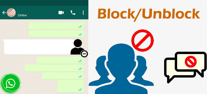 block or unblock chats/contacts on whatsapp