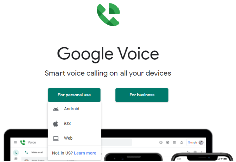choose google voice number for personal business use
