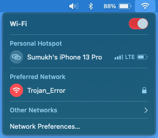 connect to the right network